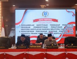 DPRD Babel Sahkan Perubahan Susunan Pimpinan Fraksi, Dihadiri Pj Sekda Babel Fery Afrianto