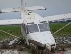 Pesawat Cessna Jatuh di Sawah Karawang, Lima Awak Selamat