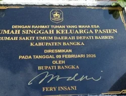 Bupati Bangka Resmikan Rumah Singgah Keluarga Pasien, Bukti Nyata Kepedulian untuk Masyarakat