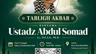 UAS Dijadwalkan Isi Tabligh Akbar di Koba 26 September, Ada Lapak Gratis untuk UMKM
